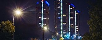 Управление подсветкой кровли башен жилого комплекса «Кутузовская Ривьера»