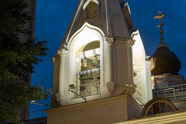 Украшение архитектурно-художественной подсветкой храма Успения Пресвятой  Богородицы на Успенском Вражке