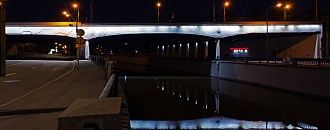 Костомаровский мост оснащен архитектурной подсветкой